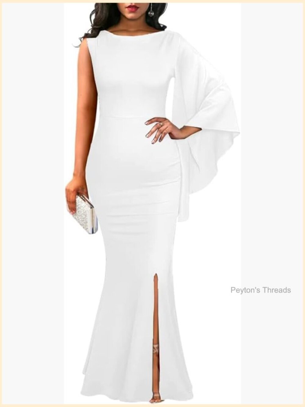 Off Shoulder Bodycon Mermaid Maxi Formal Dress Short Sleeve Evening Party